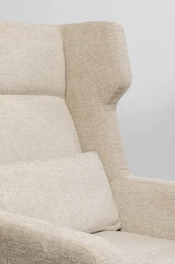 KARE Design Fauteuil + Hocker Quinn High Beige Hot