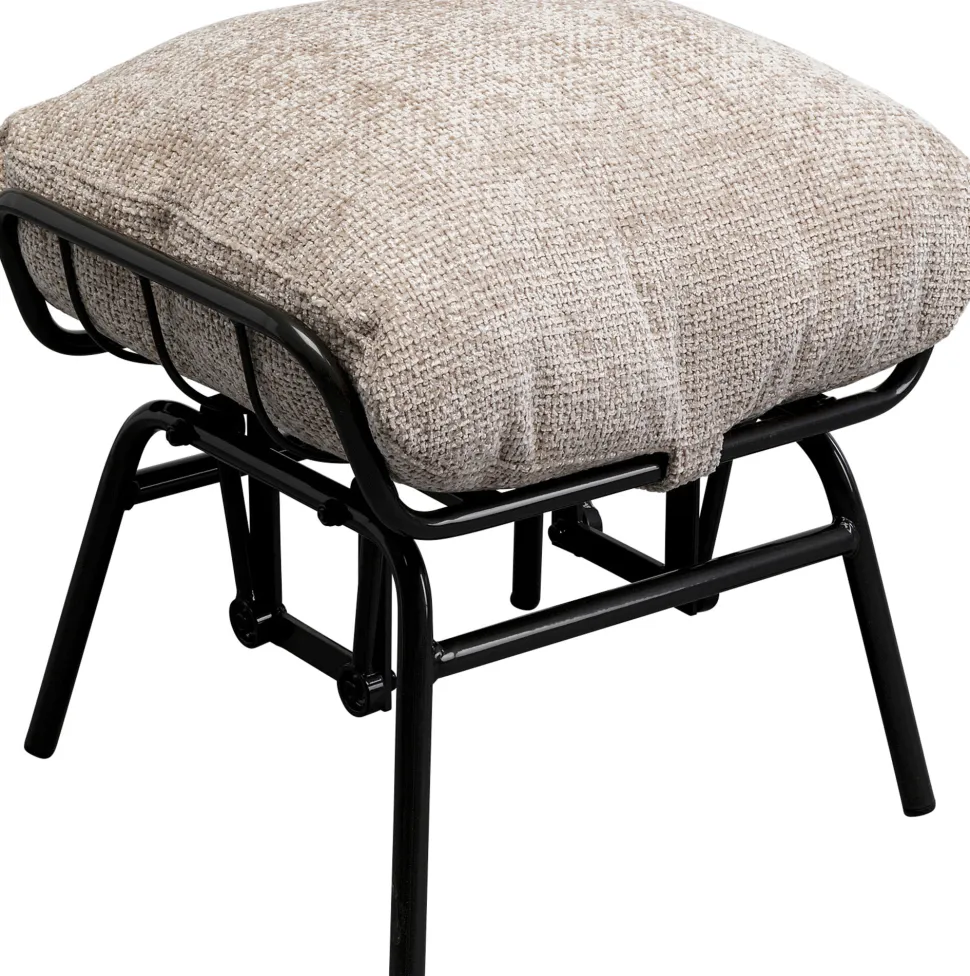 KARE Design Fauteuil + Hocker Vienna Swing Beige New