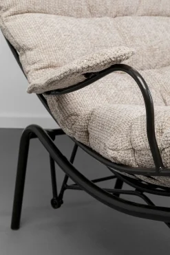 KARE Design Fauteuil + Hocker Vienna Swing Beige New