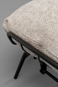 KARE Design Fauteuil + Hocker Vienna Swing Beige New