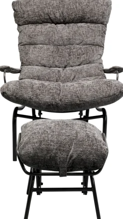 KARE Design Fauteuil + Hocker Vienna Swing Grey Hot