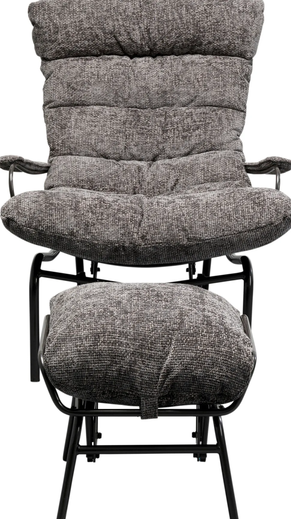KARE Design Fauteuil + Hocker Vienna Swing Grey Hot
