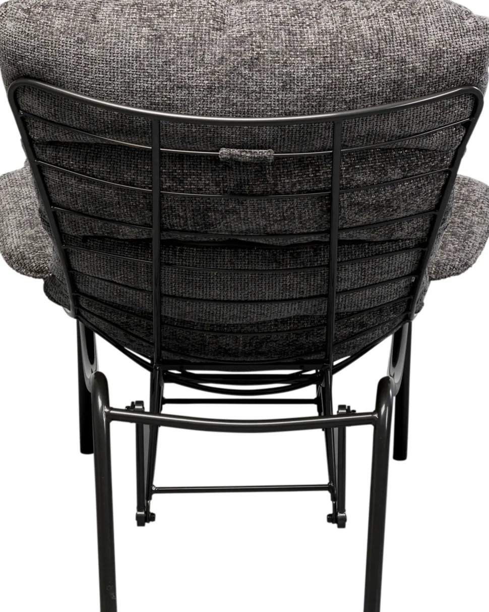 KARE Design Fauteuil + Hocker Vienna Swing Grey Hot