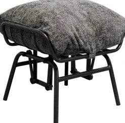 KARE Design Fauteuil + Hocker Vienna Swing Grey Hot