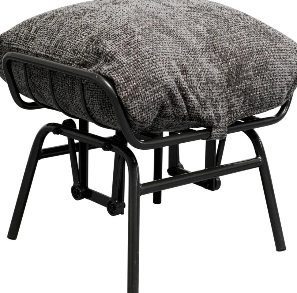 KARE Design Fauteuil + Hocker Vienna Swing Grey Hot