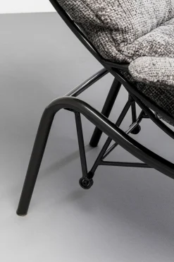 KARE Design Fauteuil + Hocker Vienna Swing Grey Hot
