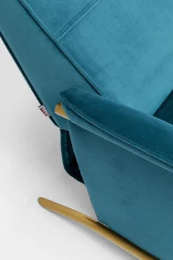 KARE Design Fauteuil Lazy Fluweel Blauw Shop