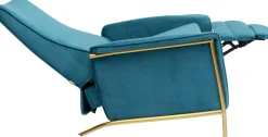 KARE Design Fauteuil Lazy Fluweel Blauw Shop