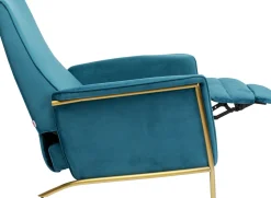 KARE Design Fauteuil Lazy Fluweel Blauw Shop