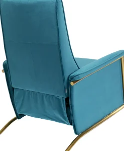 KARE Design Fauteuil Lazy Fluweel Blauw Shop