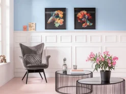 KARE Design Fauteuil Tudor Fluweel Zilvergrijs Clearance