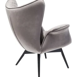 KARE Design Fauteuil Tudor Fluweel Zilvergrijs Clearance