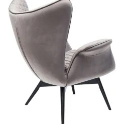 KARE Design Fauteuil Tudor Fluweel Zilvergrijs Clearance