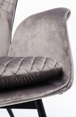 KARE Design Fauteuil Tudor Fluweel Zilvergrijs Clearance