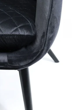 KARE Design Fauteuil Tudor Fluweel Zwart Flash Sale