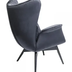 KARE Design Fauteuil Tudor Fluweel Zwart Flash Sale