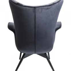 KARE Design Fauteuil Tudor Fluweel Zwart Flash Sale