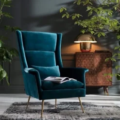 KARE Design Fauteuil Vegas Forever Petrol-Blauw Outlet