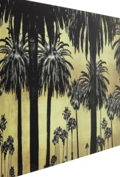 KARE Design Glasschilderij Metallic Palms 180x120cm Discount