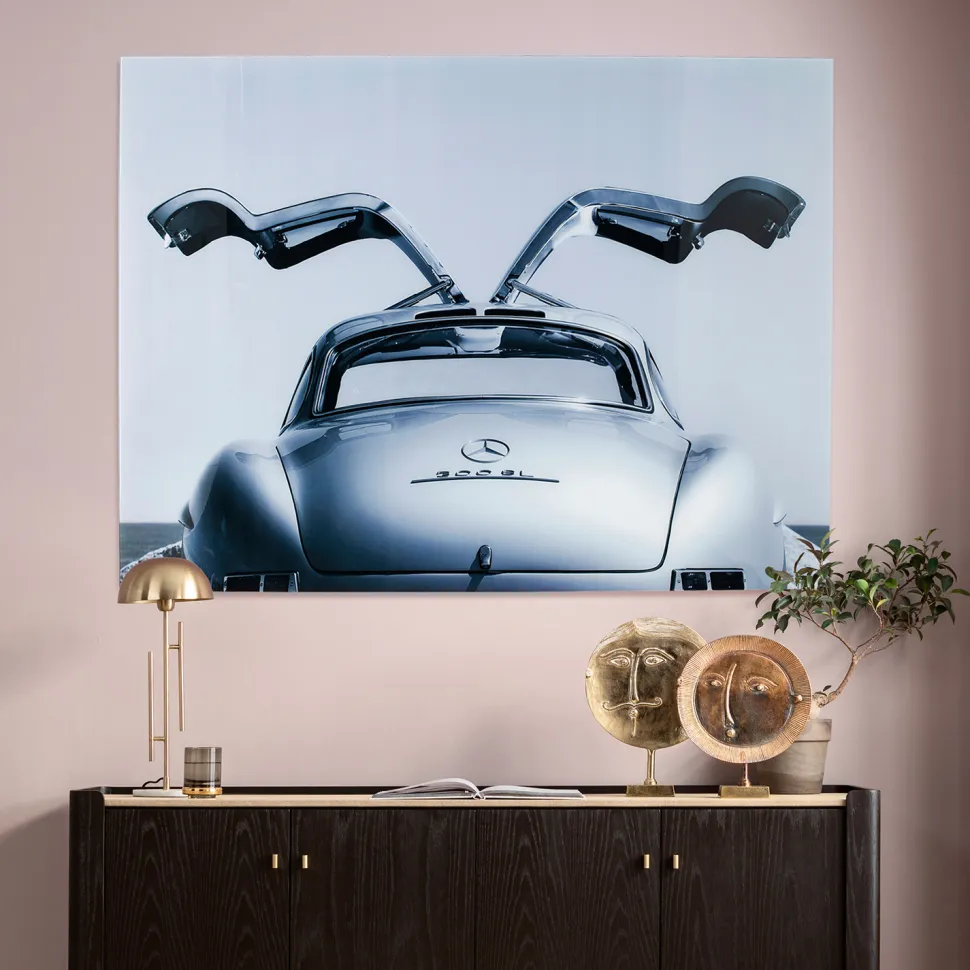 KARE Design Glasschilderij Oldtimer Zwart 160x120cm Cheap