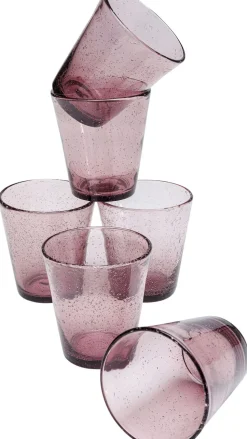 KARE Design Glazen-Set Bubble Mauve (6 Stuks) Outlet