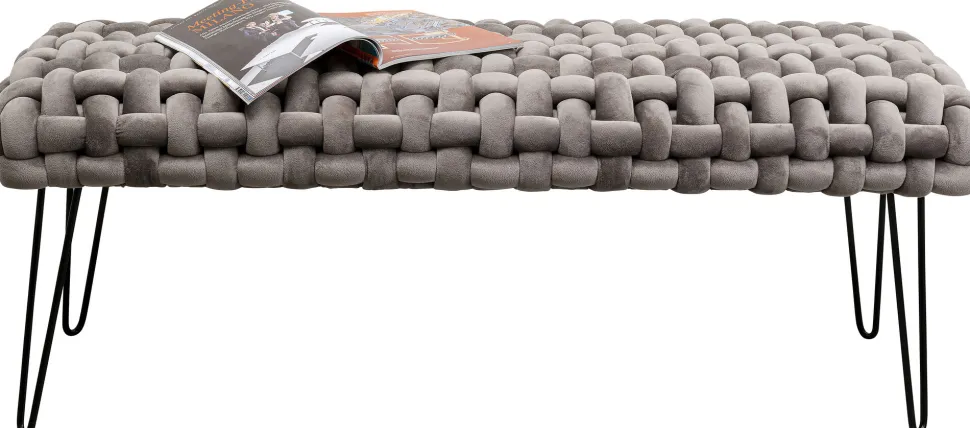 KARE Design Halbank Weave Grijs 128cm Cheap