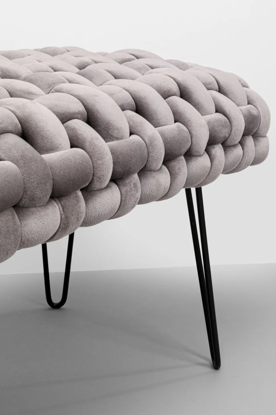 KARE Design Halbank Weave Grijs 128cm Cheap