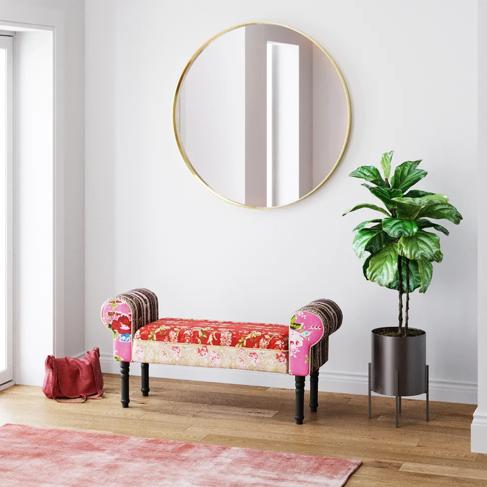 KARE Design Halbank Wing Patchwork Rood Best Sale