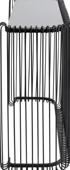 KARE Design Haltafel Wire Glass Marble Black 142x89cm New