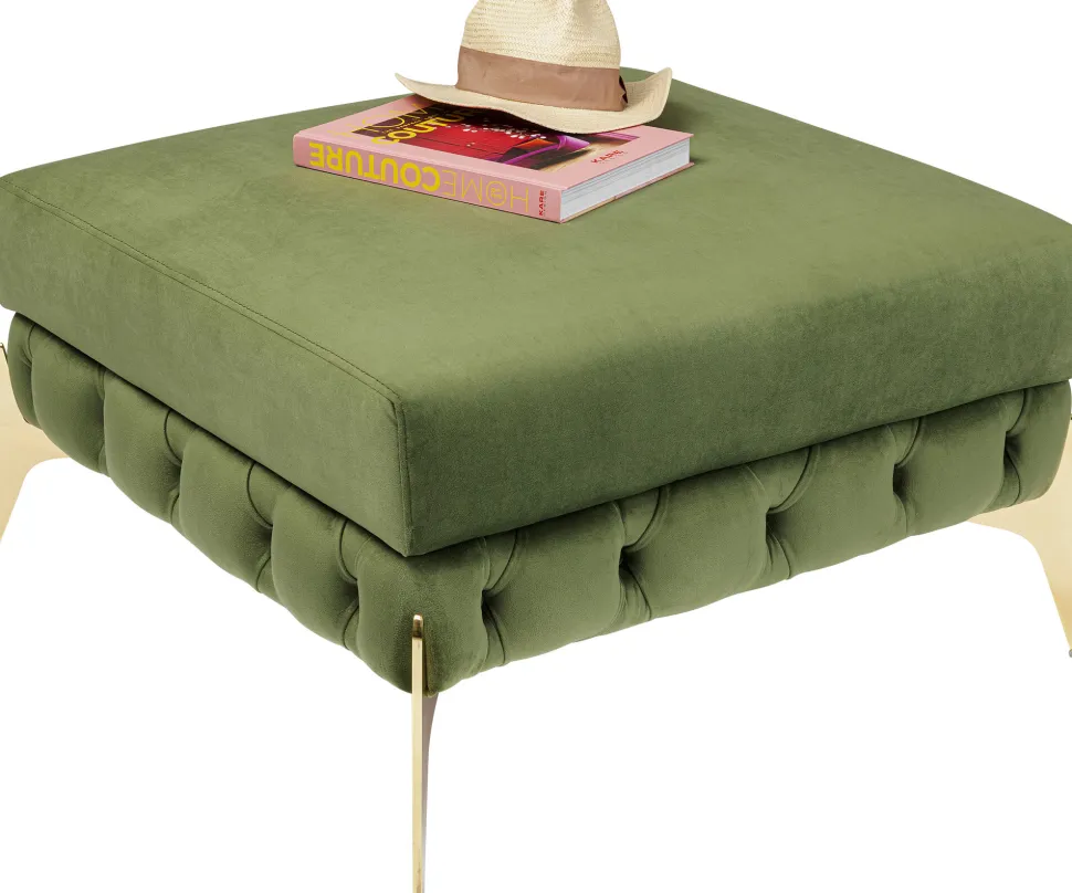 KARE Design Hocker Belissima Velvet Green 80cm Discount