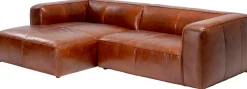 KARE Design Hoekbank Cubetto Leather Brown 170x270cm Hot