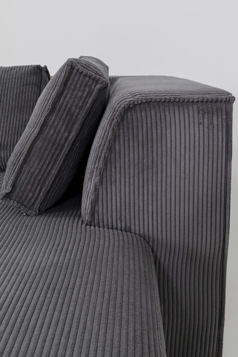 KARE Design Hoekbank Infinity Ottomane Cord Grey Right Cheap