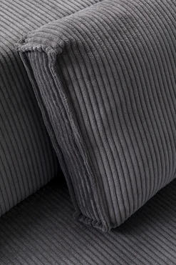 KARE Design Hoekbank Infinity Ottomane Cord Grey Right Cheap