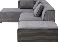 KARE Design Hoekbank Infinity Ottomane Cord Grey Left Cheap