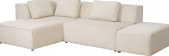 KARE Design Hoekbank Infinity Ottomane Cord Cream Left Store