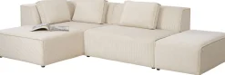 KARE Design Hoekbank Infinity Ottomane Cord Cream Left Store