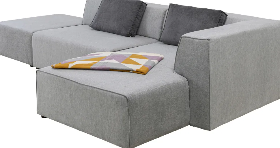 KARE Design Hoekbank Infinity Ottomane Grijs Rechts Outlet