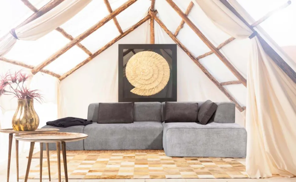 KARE Design Hoekbank Infinity Ottomane Grijs Rechts Outlet