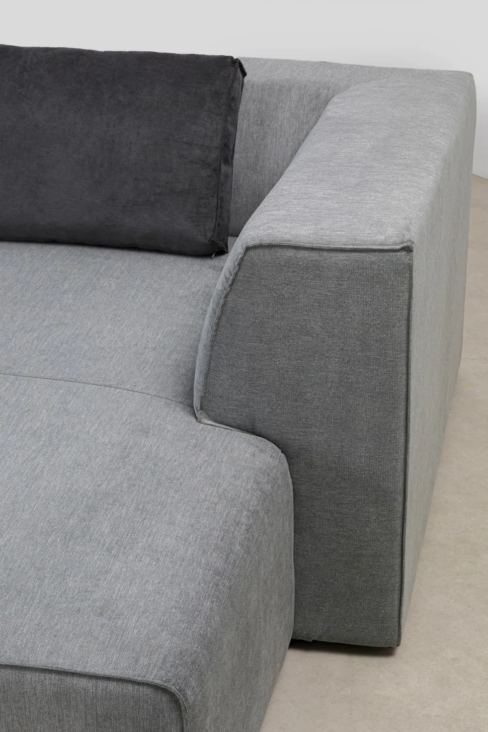 KARE Design Hoekbank Infinity Ottomane Grijs Rechts Outlet