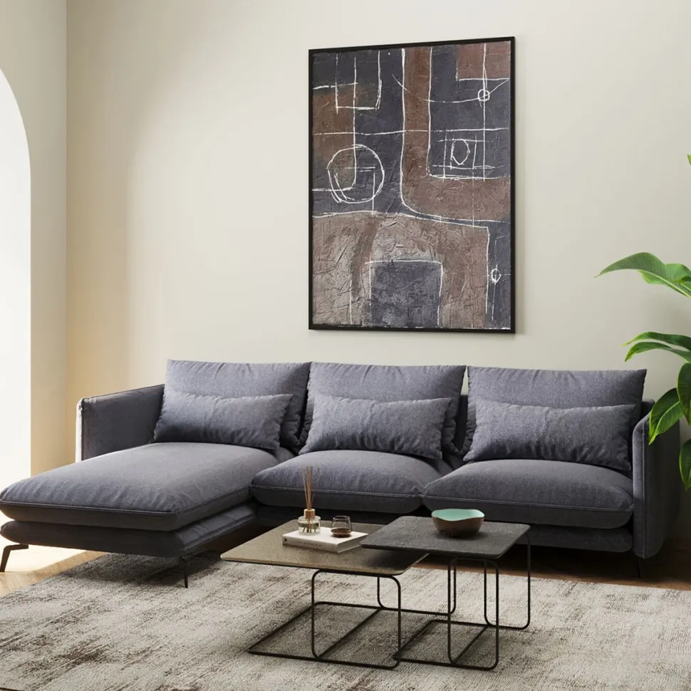 KARE Design Hoekbank Monza Left Grey 296cm Clearance