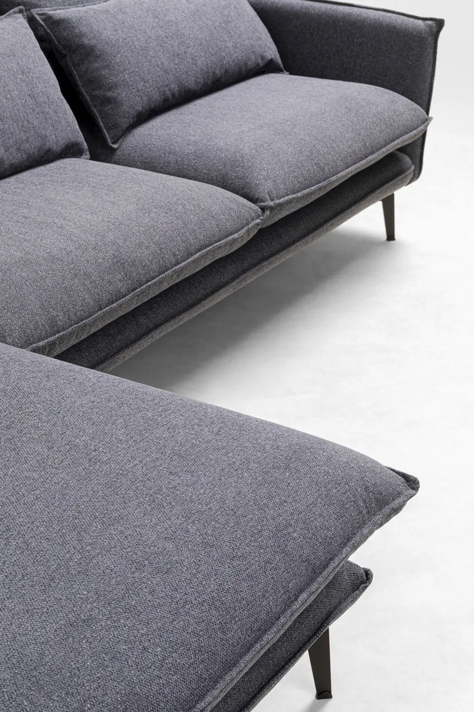 KARE Design Hoekbank Monza Left Grey 296cm Clearance