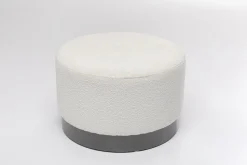 KARE Design Kruk Cherry Boucle Creme Smoke Ø55cm Flash Sale