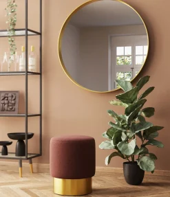 KARE Design Kruk Cherry Lina Brown Brass Ø35cm Clearance