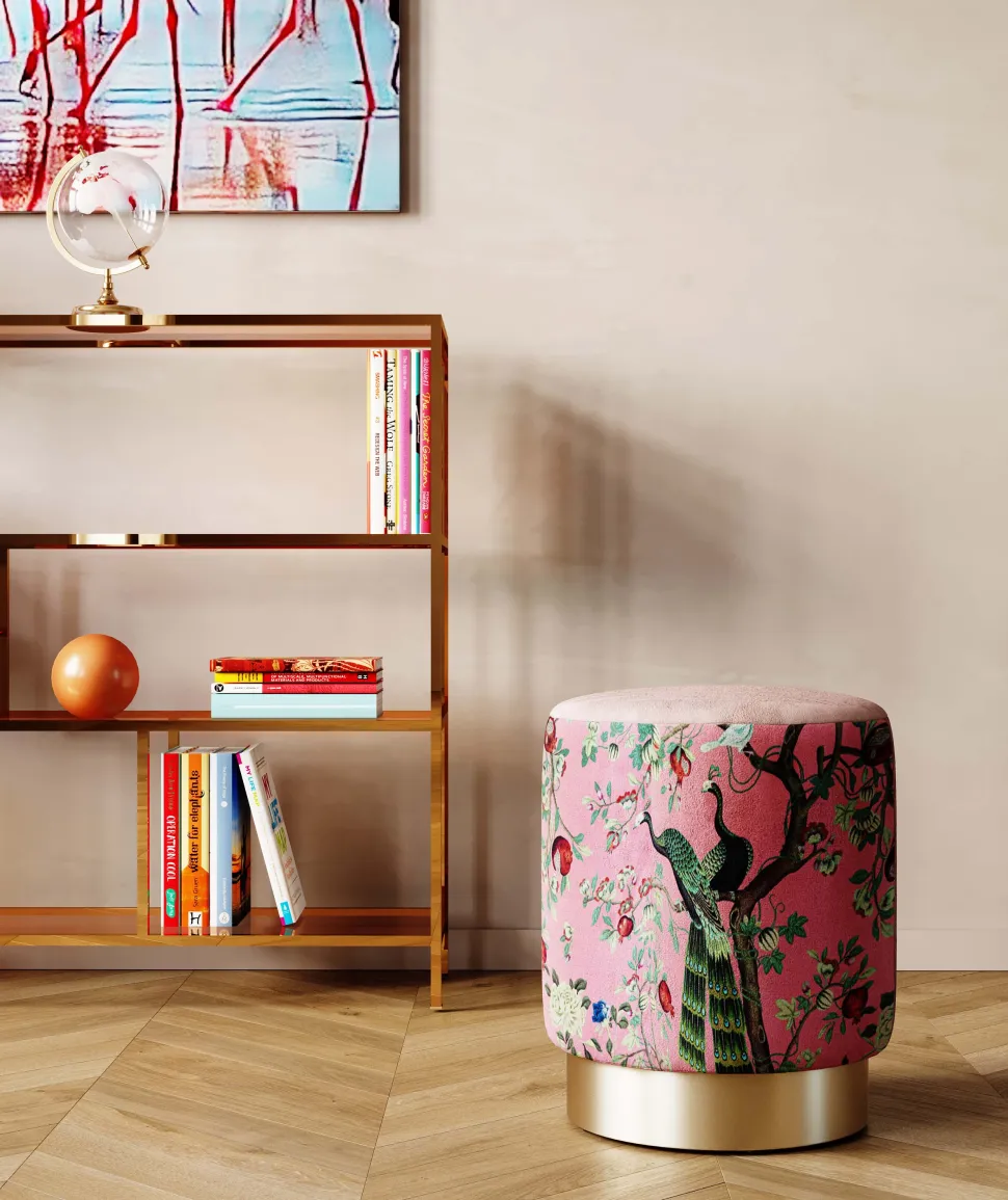 KARE Design Kruk Cherry Peacock Brass Ø32cm Best