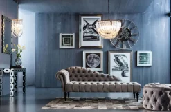 KARE Design Kruk Desire Rond Zilvergrijs Flash Sale