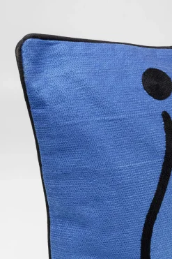 KARE Design Kussen Art Line Blauw 50x50cm Flash Sale
