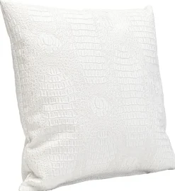 KARE Design Kussen Croco Wit 40x40cm Best