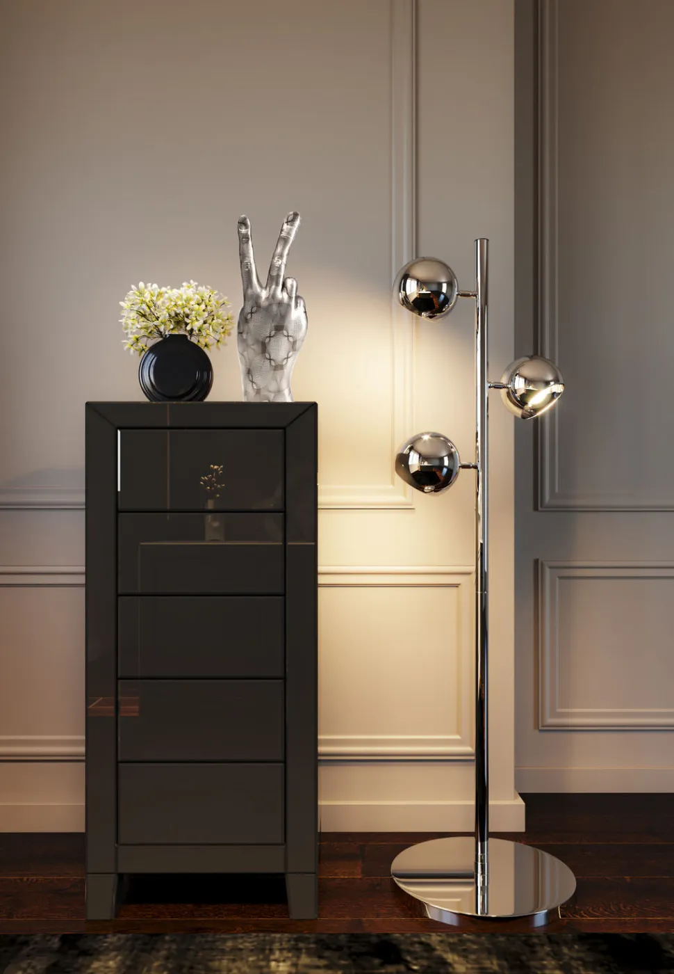KARE Design Ladekast Luxury Push 5 Lades Grijs Clearance