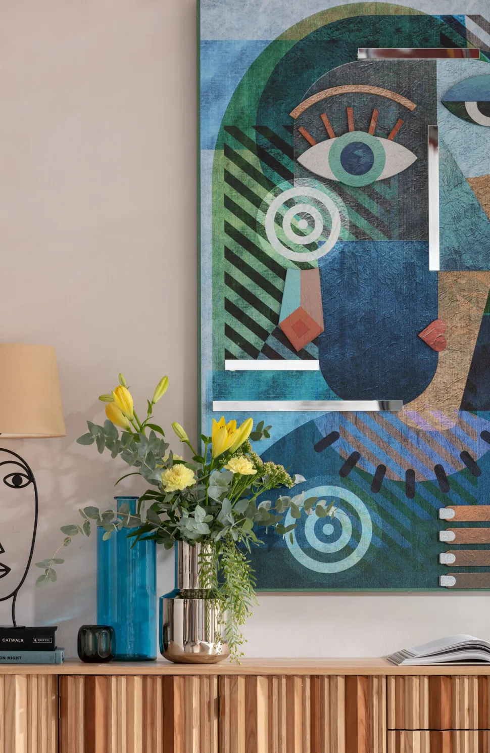 KARE Design Object Picture Geometric Woman 100x150cm Cheap