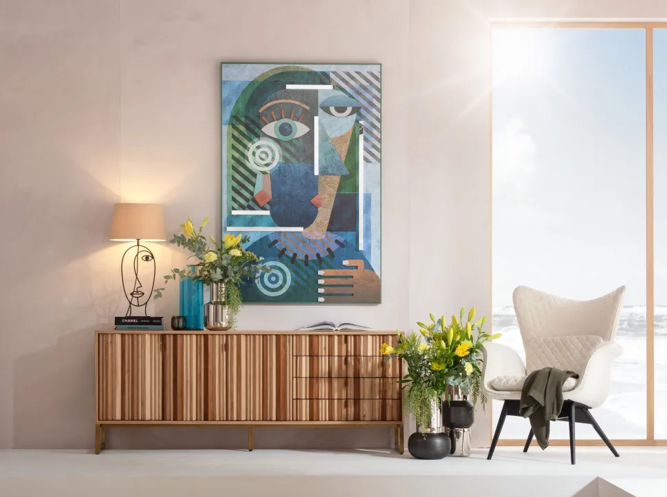 KARE Design Object Picture Geometric Woman 100x150cm Cheap